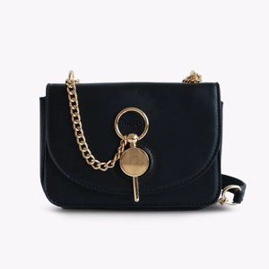 Mersi black vegan leather crossbody handbag